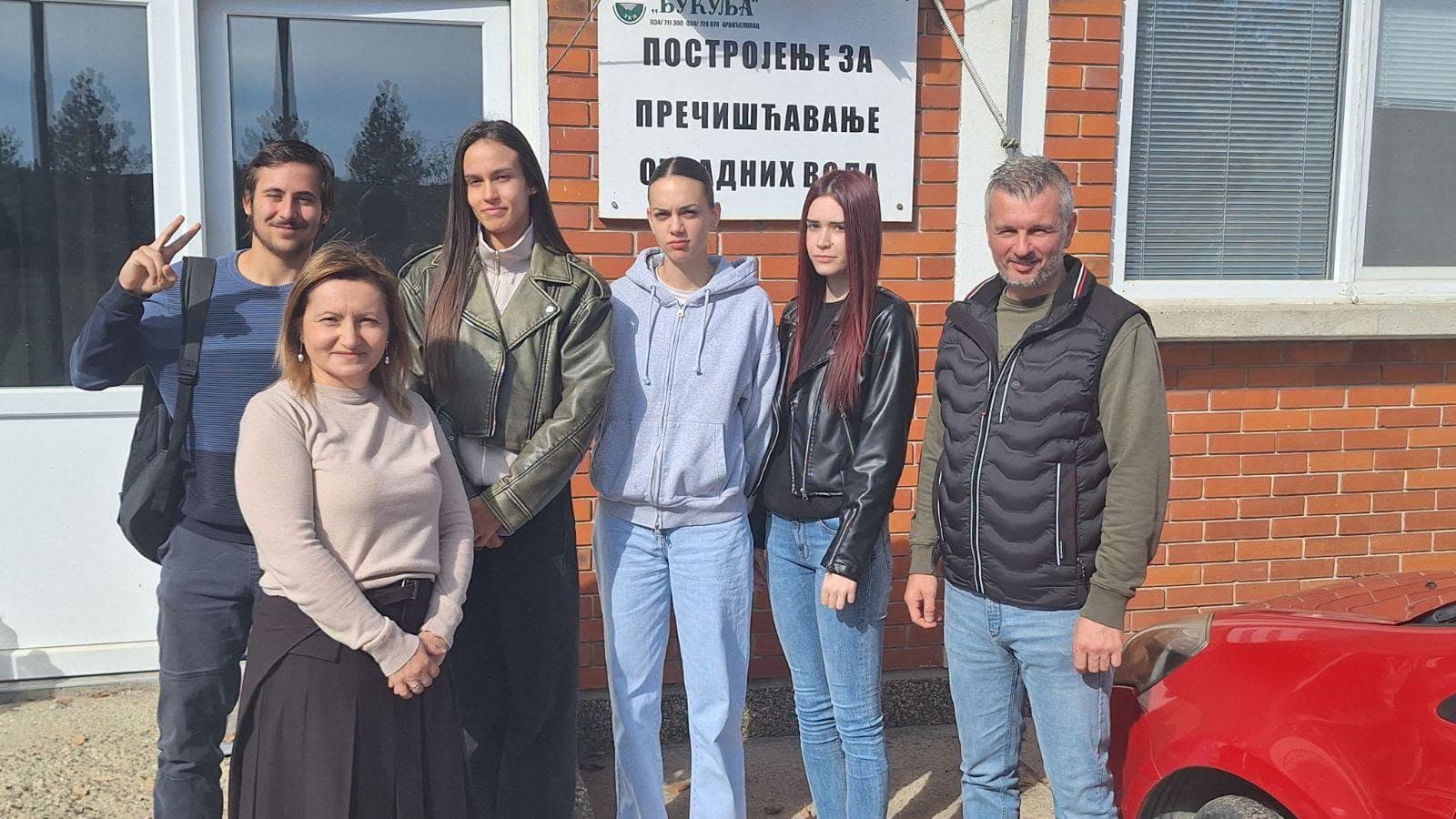 Студенти у посети постројењу за пречишћавање отпадних вода у Бањи